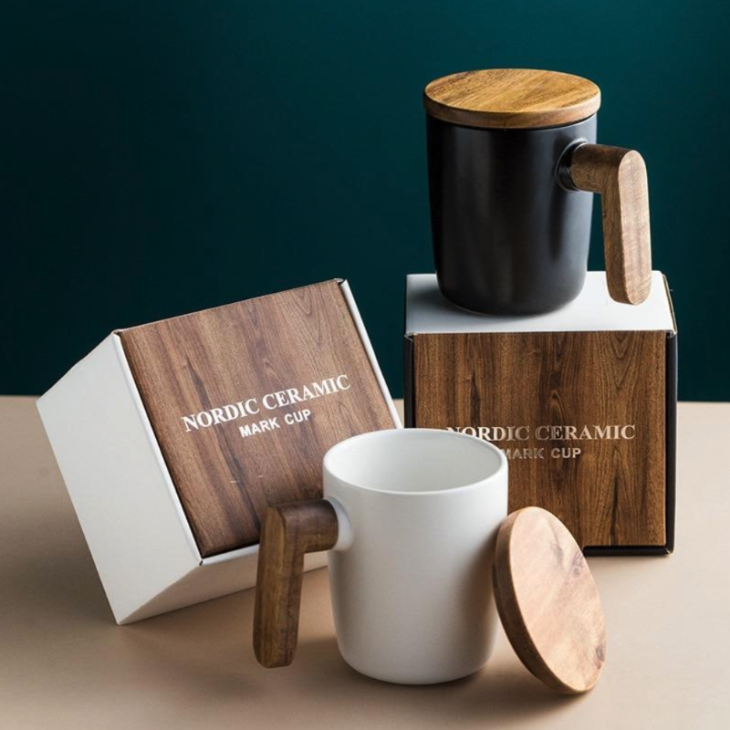 HOLZGRIFF TASSE WEISS