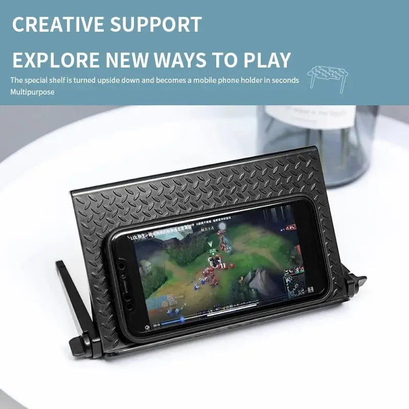 Frendorf | Bildschirmregal mit Handyständer – Ordnung ohne Bohren und Werkzeug