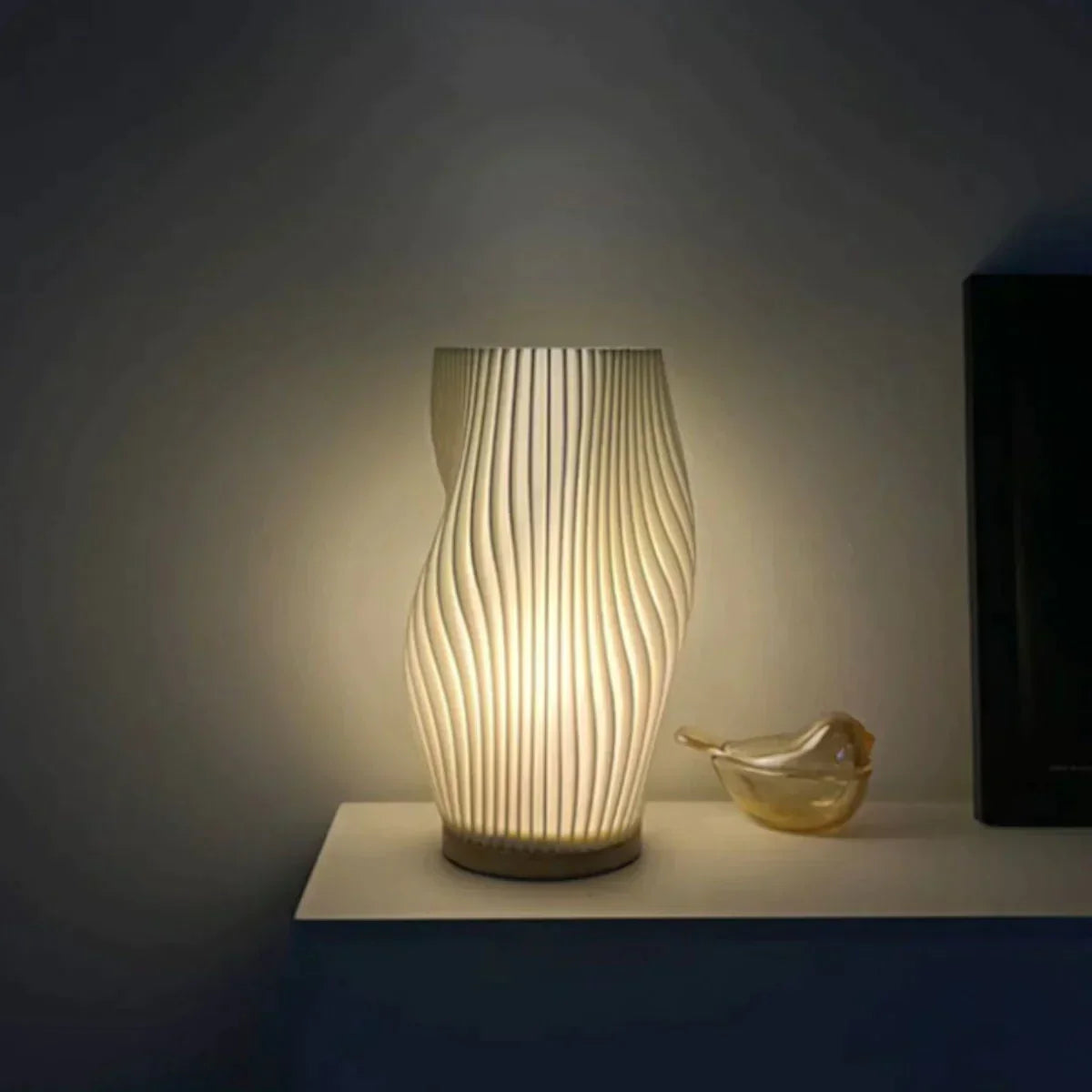 Frendorf | WaveGlow Serene LED Lampe | Moderne Tischleuchte | Stimmungsvolle Beleuchtung für Zuhause