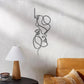Schwarze Metall Wandkunst Wanddekoration Abstrakte Eisen Wand Skulptur Minimalistische Gesichts Linie Wohnkultur Handwerkskunst