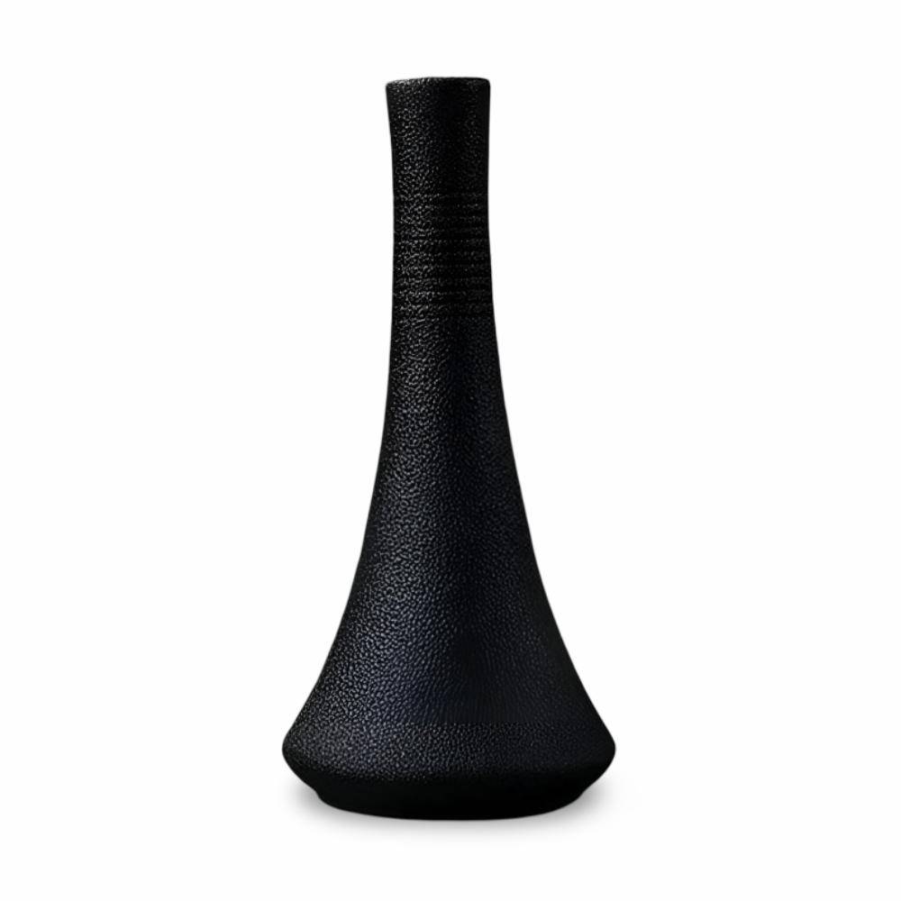 Frendorf | BlackCraft Vase - Ästhetisch Texturierte Keramikvasen für Blumen