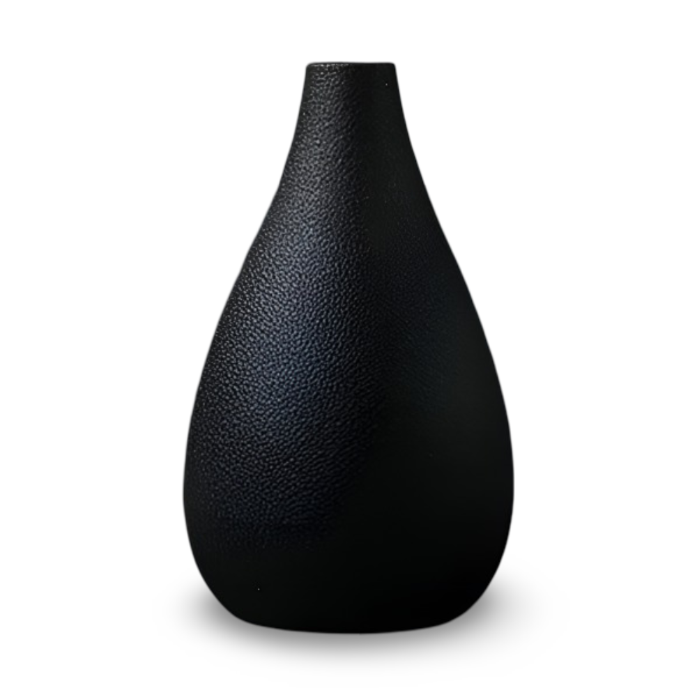 Frendorf | BlackCraft Vase - Ästhetisch Texturierte Keramikvasen für Blumen