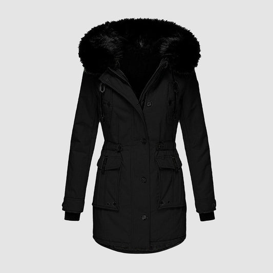 Wasserdichte Winterjacke mit Kapuze für Damen