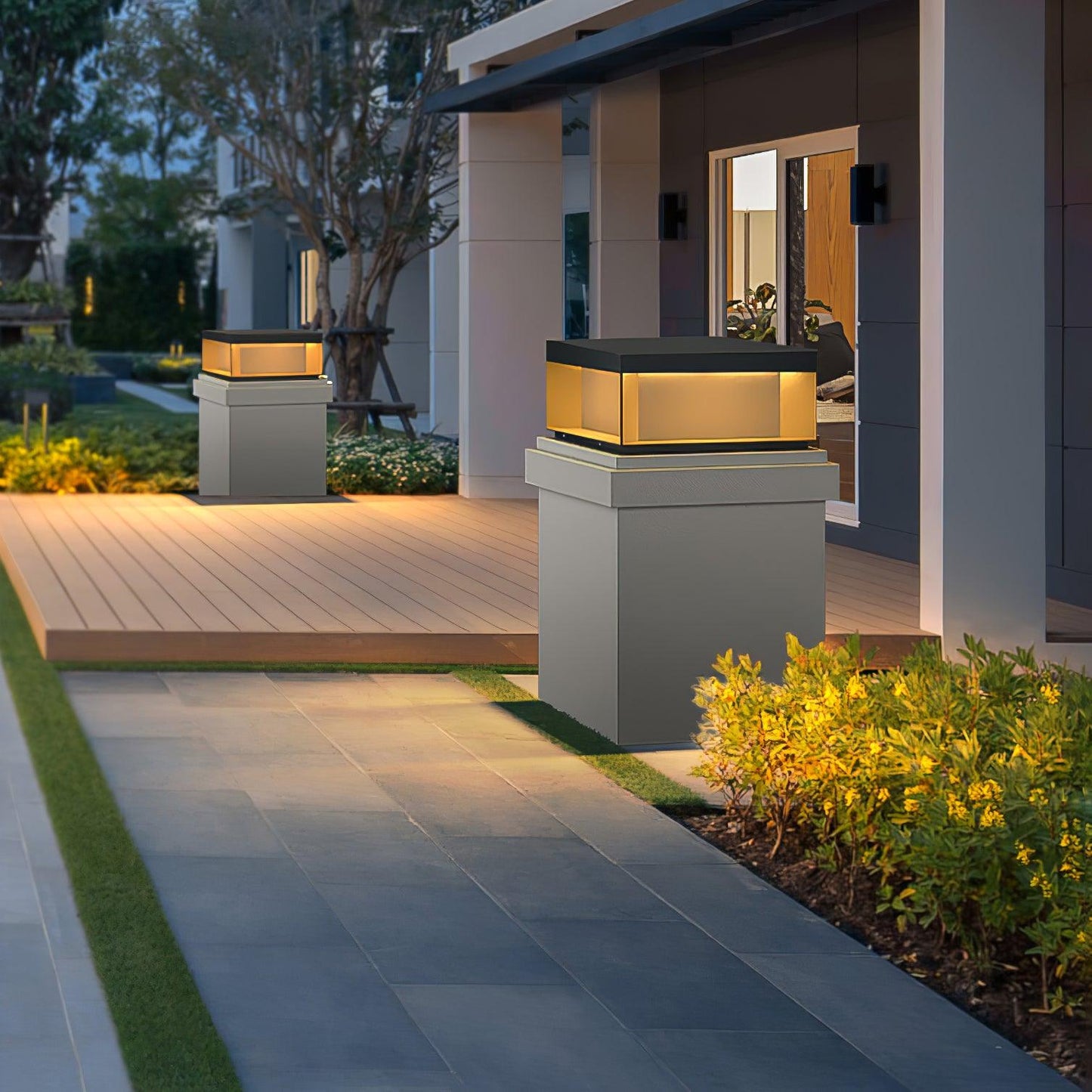 Frendorf | SolaraPost Solar Außenpfostenleuchte | LED Gartenbeleuchtung | Energieeffizient | Wasserdicht | Dekorative Außenbeleuchtung für Garten & Terrasse