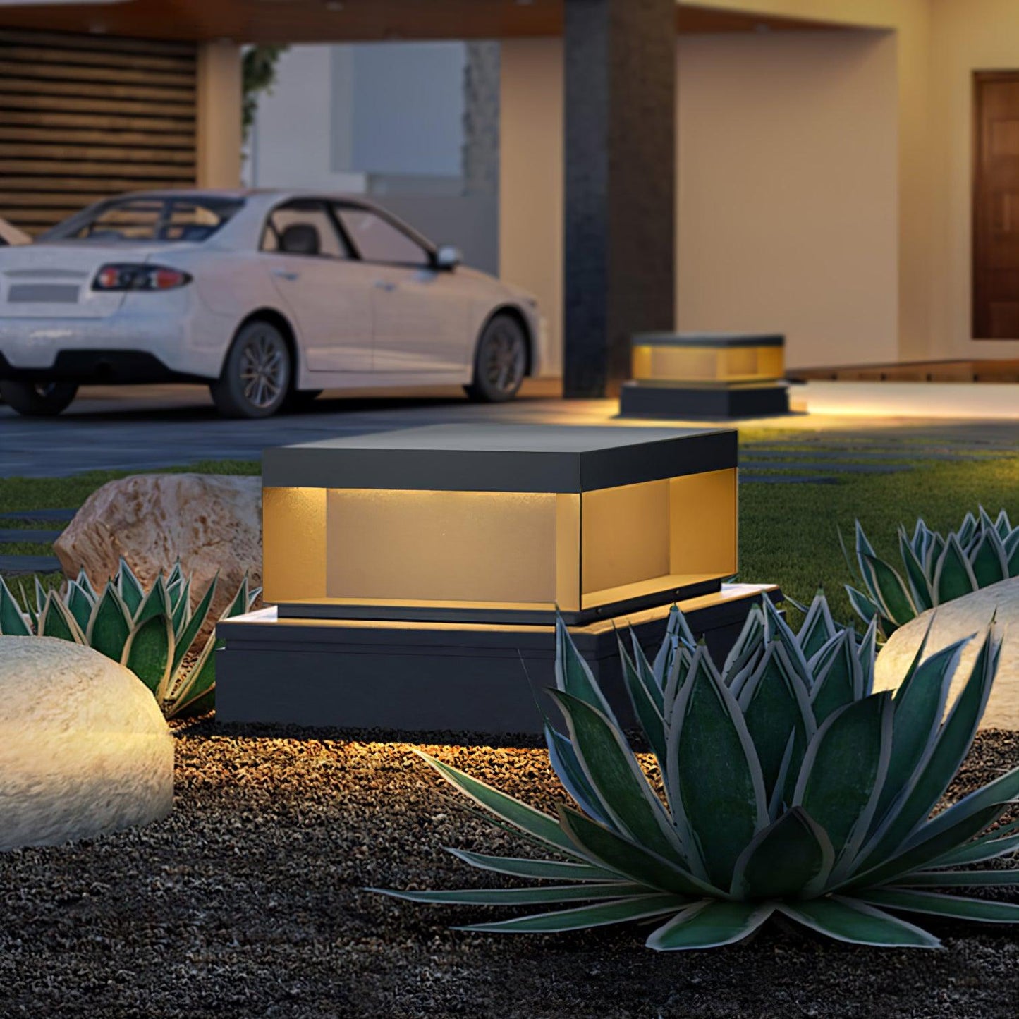Frendorf | SolaraPost Solar Außenpfostenleuchte | LED Gartenbeleuchtung | Energieeffizient | Wasserdicht | Dekorative Außenbeleuchtung für Garten & Terrasse