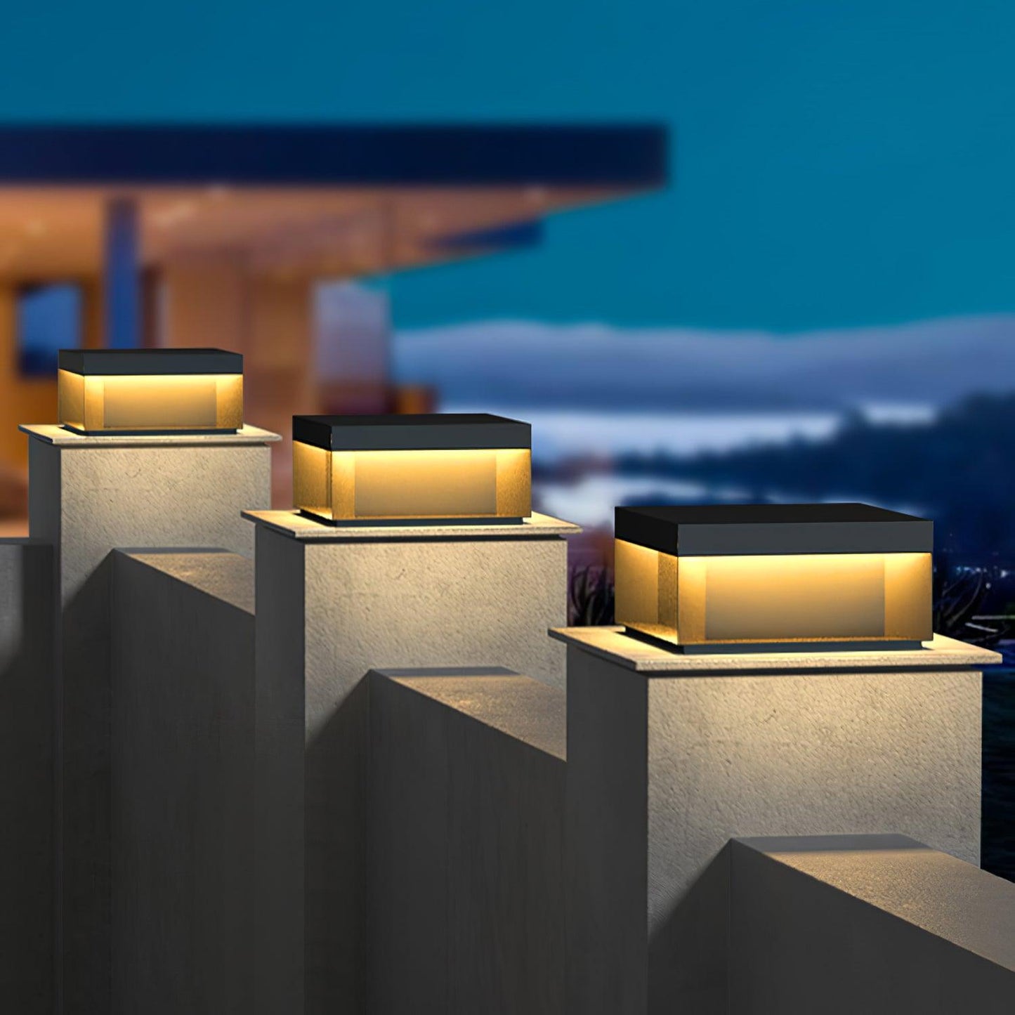 Frendorf | SolaraPost Solar Außenpfostenleuchte | LED Gartenbeleuchtung | Energieeffizient | Wasserdicht | Dekorative Außenbeleuchtung für Garten & Terrasse