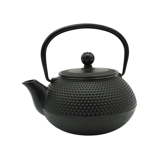 Frendorf | 0.8L Schwarze Japanische Tetsubin Hobnail Stil Gusseisen Teekanne - Elegante und langlebige Teekanne - Perfekt zum Aufbrühen von Tee im traditionellen japanischen Stil mit außergewöhnlicher Wärmespeicherung