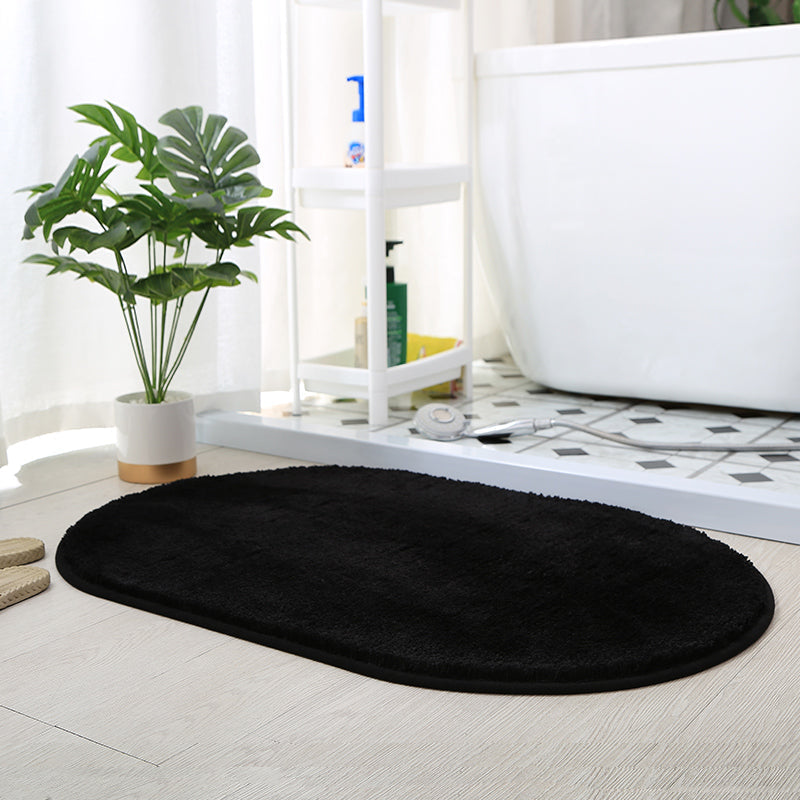 Feblilac Halbrund Solid Gold Gepolsterte Badematte, Mehrere Größen Weiches Plüsch Wasser-Absorbierend, Rutschfeste Toilettamatte, Weicher Dicke Badezimmerteppich, Reine Badezimmermatten, Einfache Beste Baderugs, Heiße Duschmatte Rutschfest, Toilettenmatte
