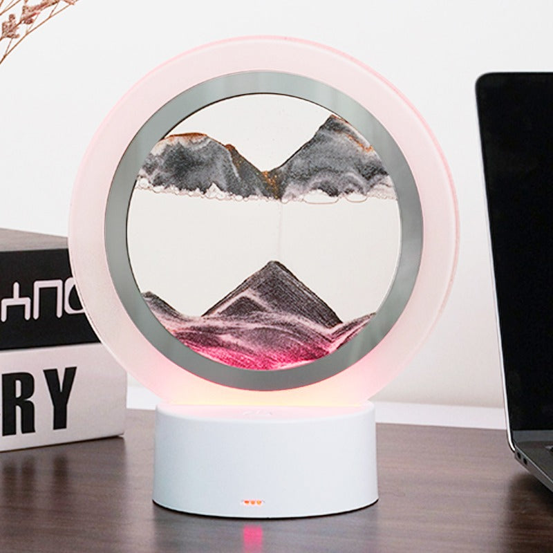Frendorf | LumenFlow Quicksand 3D USB Tischlampe | Nachtlicht mit Touch-Schalter | 7 Farben