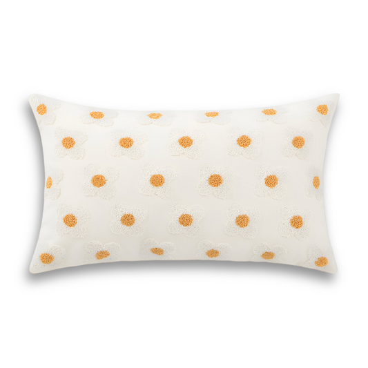 Frendorf | Blooma Sofakissen - Bestickte Quadratische & Rechteckige Blumenkissenhüllen