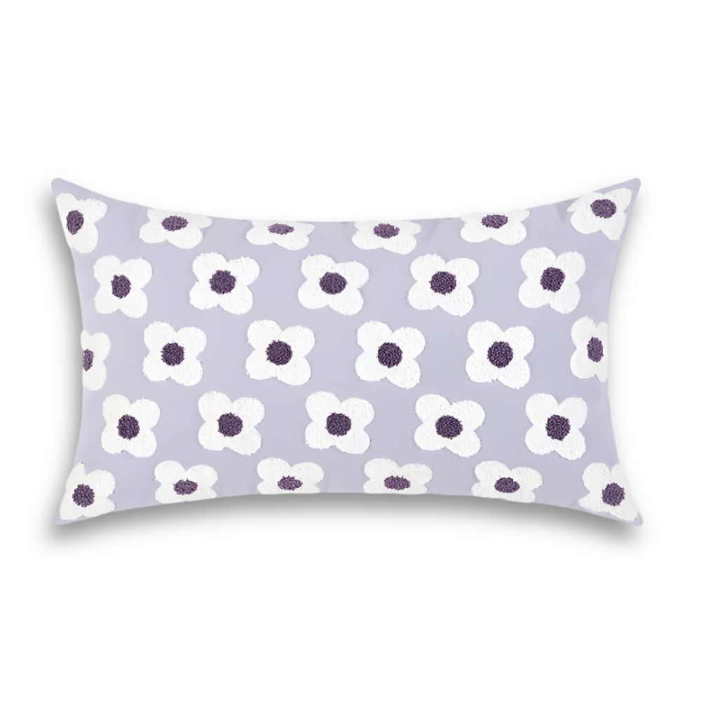Frendorf | Blooma Sofakissen - Bestickte Quadratische & Rechteckige Blumenkissenhüllen