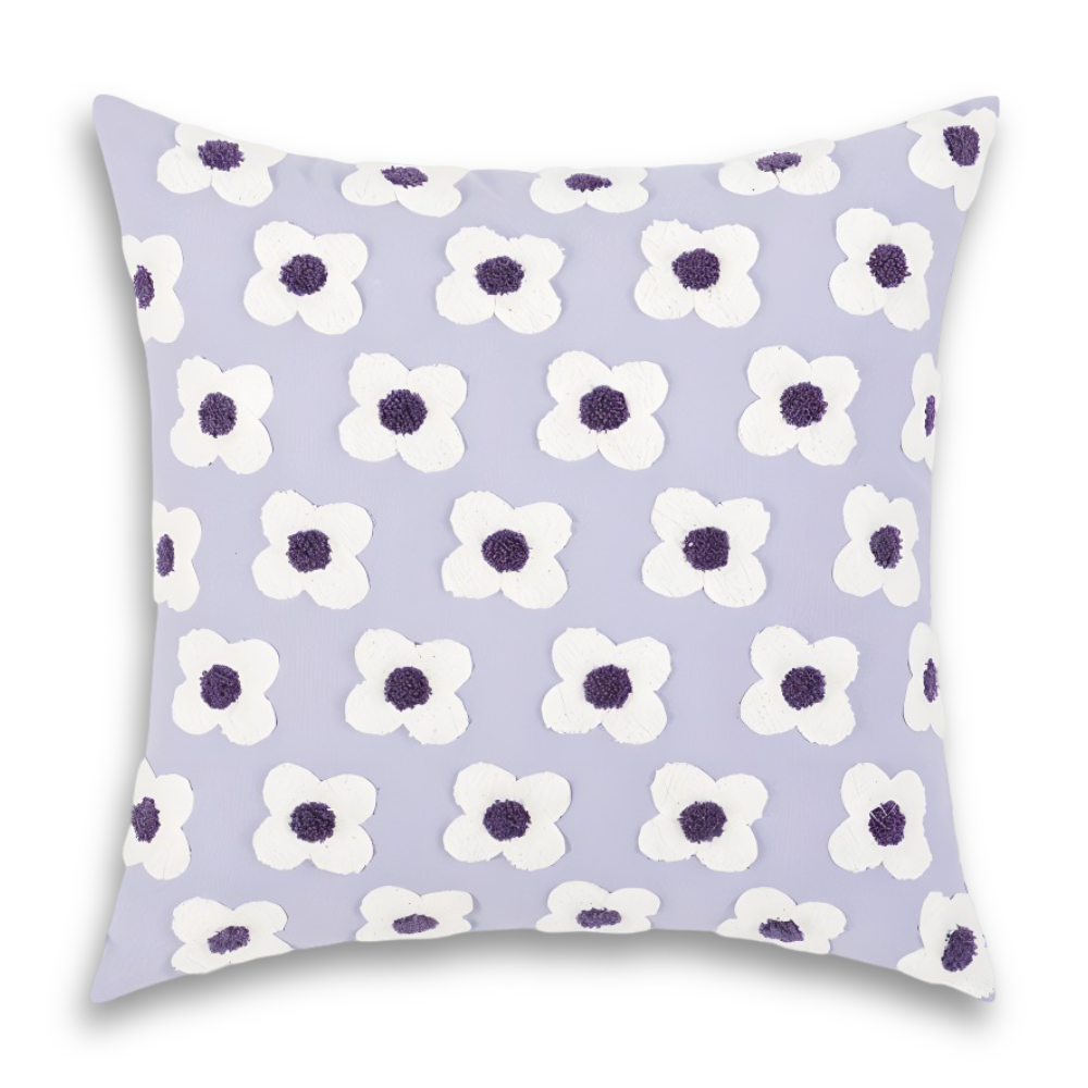 Frendorf | Blooma Sofakissen - Bestickte Quadratische & Rechteckige Blumenkissenhüllen