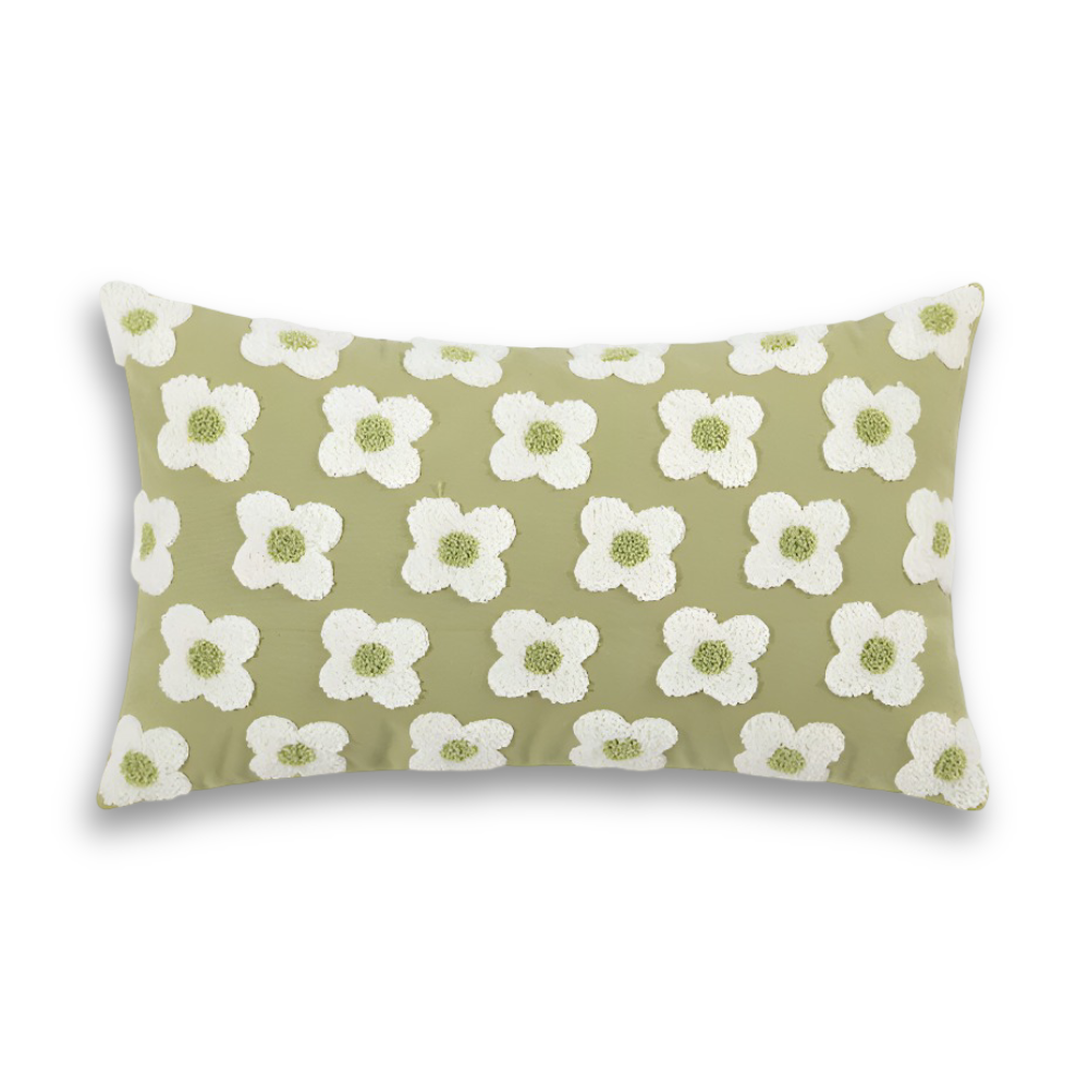 Frendorf | Blooma Sofakissen - Bestickte Quadratische & Rechteckige Blumenkissenhüllen