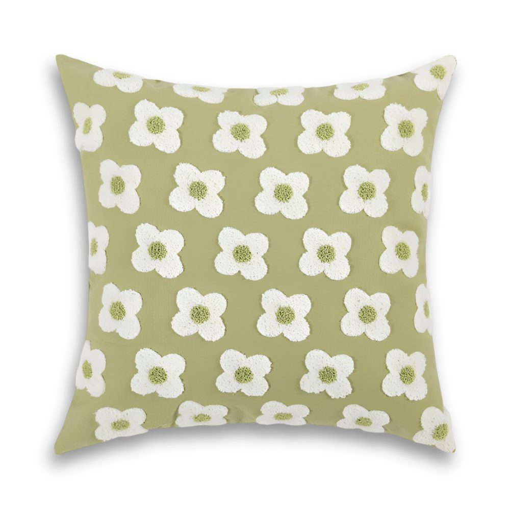 Frendorf | Blooma Sofakissen - Bestickte Quadratische & Rechteckige Blumenkissenhüllen