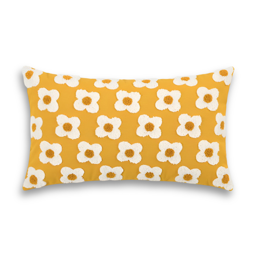 Frendorf | Blooma Sofakissen - Bestickte Quadratische & Rechteckige Blumenkissenhüllen