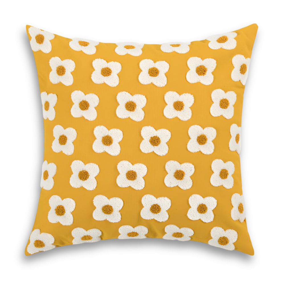 Frendorf | Blooma Sofakissen - Bestickte Quadratische & Rechteckige Blumenkissenhüllen