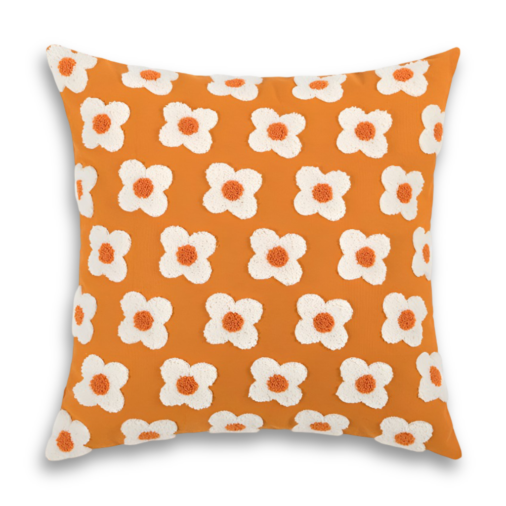 Frendorf | Blooma Sofakissen - Bestickte Quadratische & Rechteckige Blumenkissenhüllen