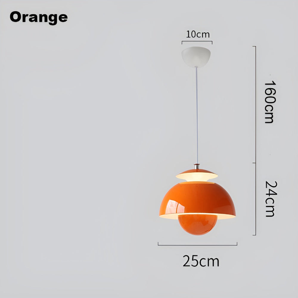Frendorf | BlossomBud Pendelleuchte - Schlanke, versenkbare Kuppel-Hängelampe