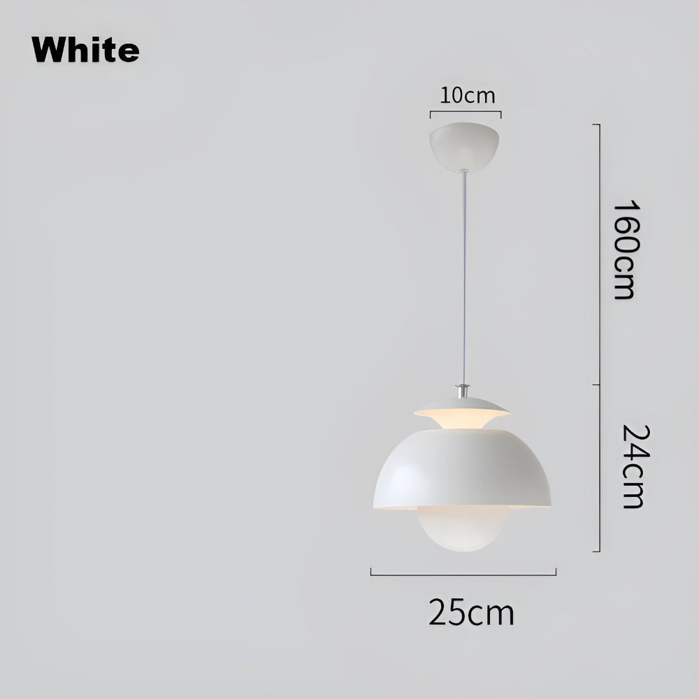 Frendorf | BlossomBud Pendelleuchte - Schlanke, versenkbare Kuppel-Hängelampe