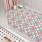 Blaue Pinke Muster PVC Badezimmermatte
