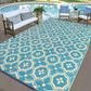 Frendorf | BlueBliss Outdoor-Teppich - Geometrischer Polypropylen-Teppich