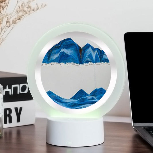 Quicksand Nachtlicht 3D USB Tisch Sand Art Lampe mit Touch Schalter 7 Farben