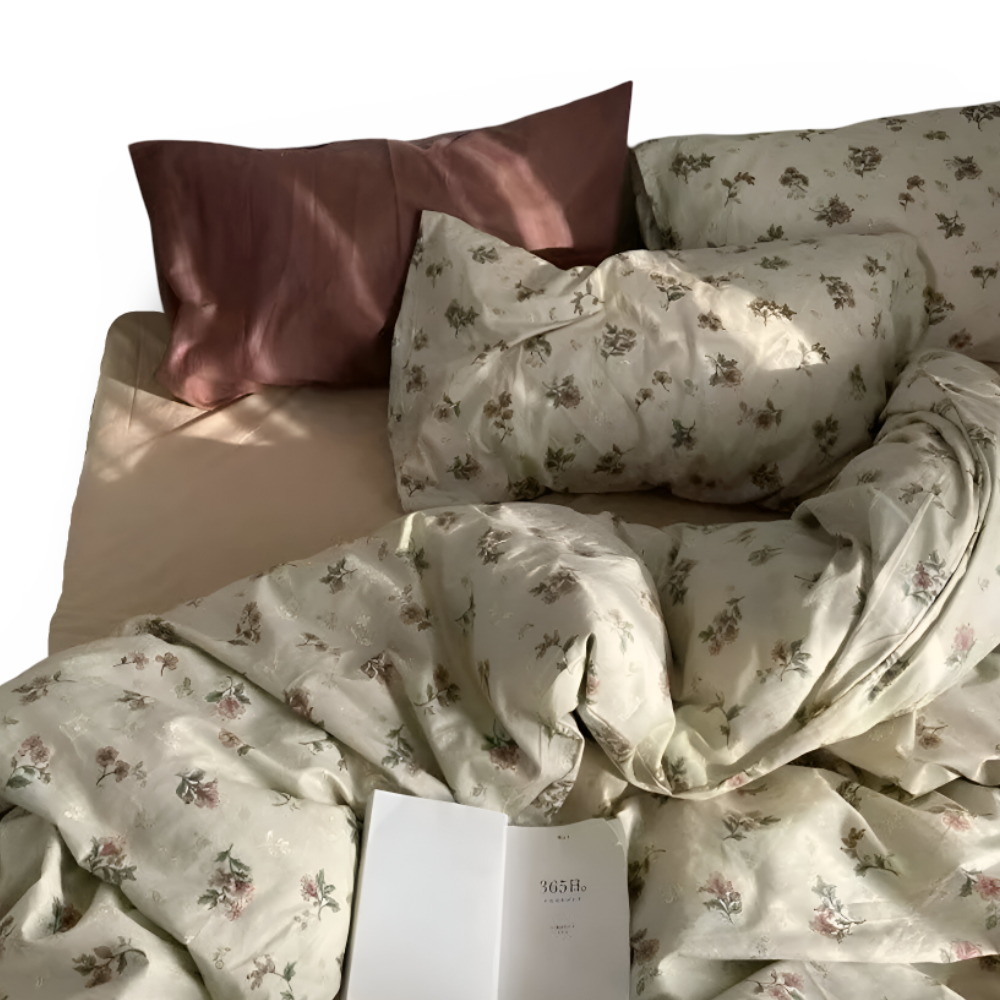 Frendorf | Blumelux - Atmungsaktive, Farbenfrohe, Geometrische Floral Bettwäsche