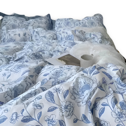 Frendorf | Blumelux - Atmungsaktive, Farbenfrohe, Geometrische Floral Bettwäsche