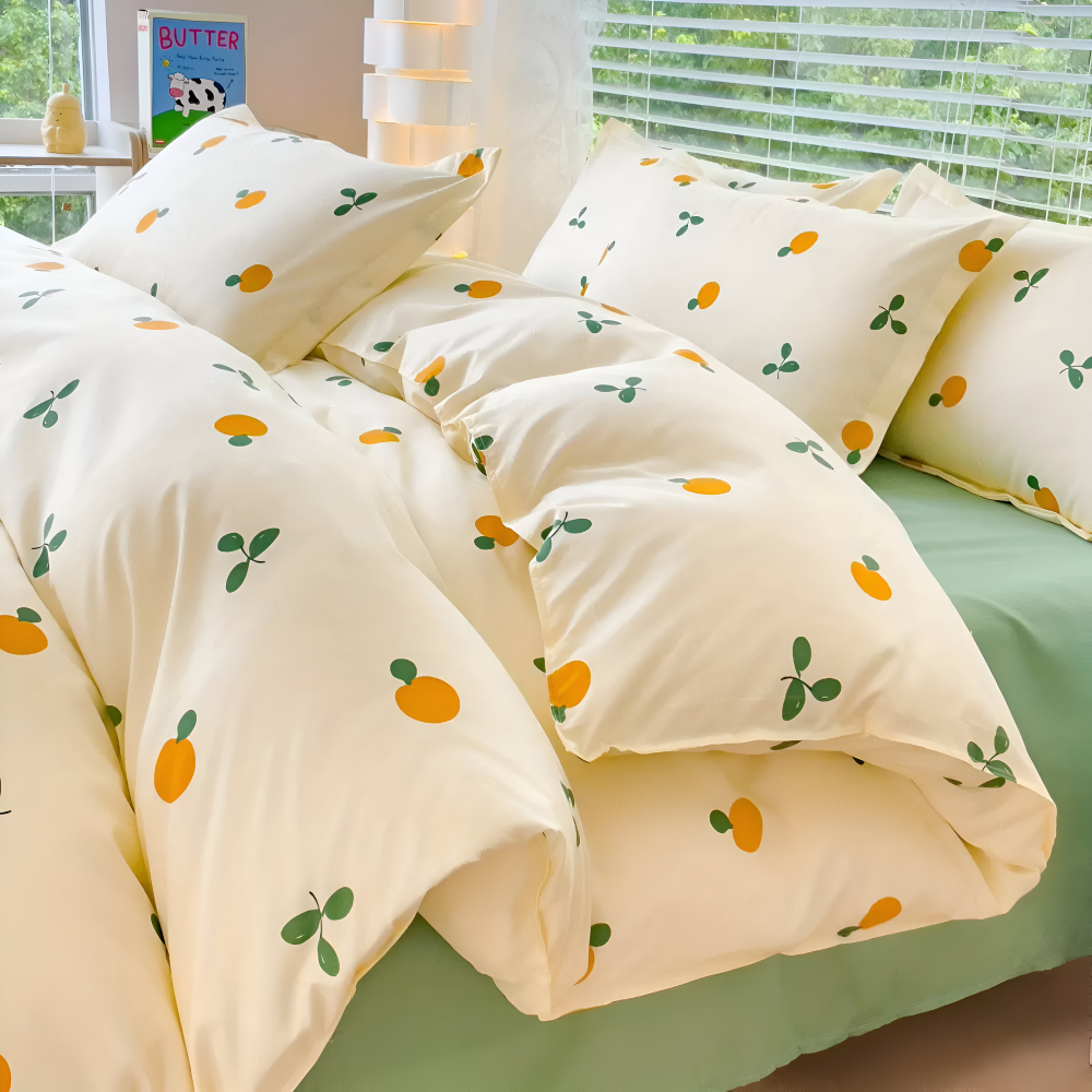 Frendorf | Blumelux - Atmungsaktive, Farbenfrohe, Geometrische Floral Bettwäsche