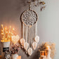 Bohemian Baumwollseil Gewebte Spitzenmuster Traumfänger Wohnungsornament Hochzeitsdekoration Freundin Geschenk Windspiele Eule Traumfänger