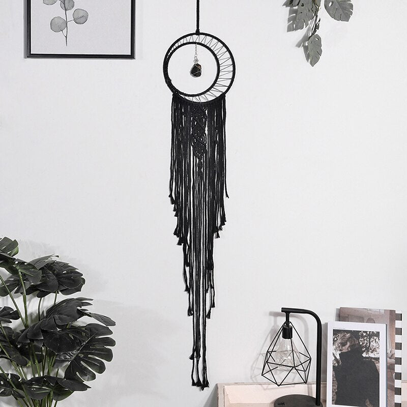 Bohemian Baumwollseil Gewebte Spitzenmuster Traumfänger Wohnungsornament Hochzeitsdekoration Freundin Geschenk Windspiele Eule Traumfänger