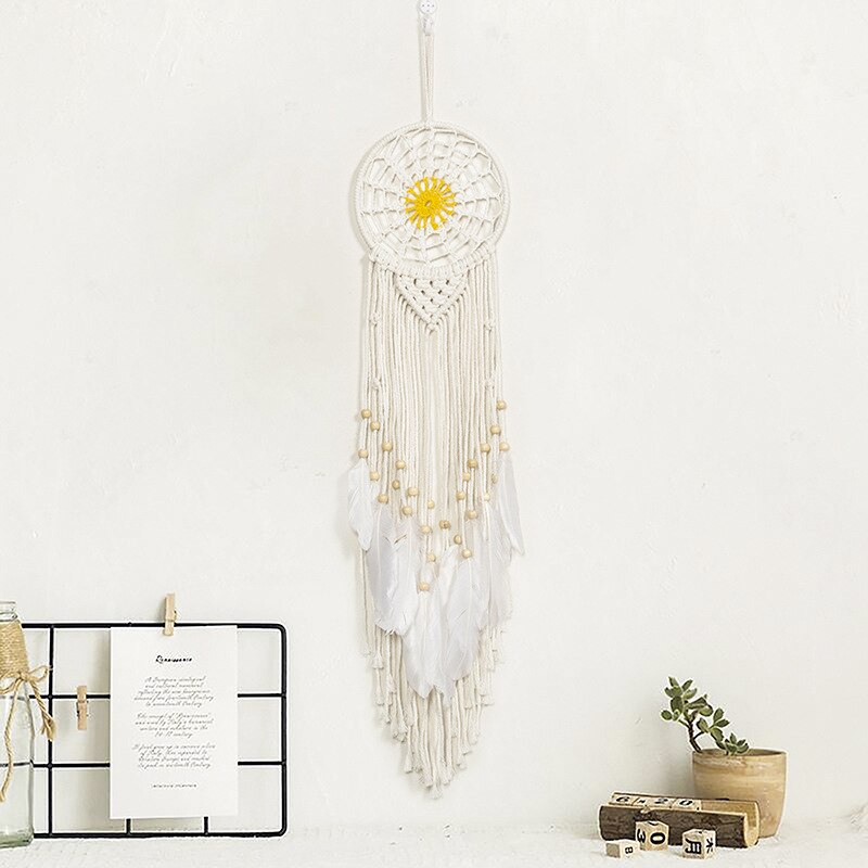 Bohemian Baumwollseil Gewebte Spitzenmuster Traumfänger Wohnungsornament Hochzeitsdekoration Freundin Geschenk Windspiele Eule Traumfänger