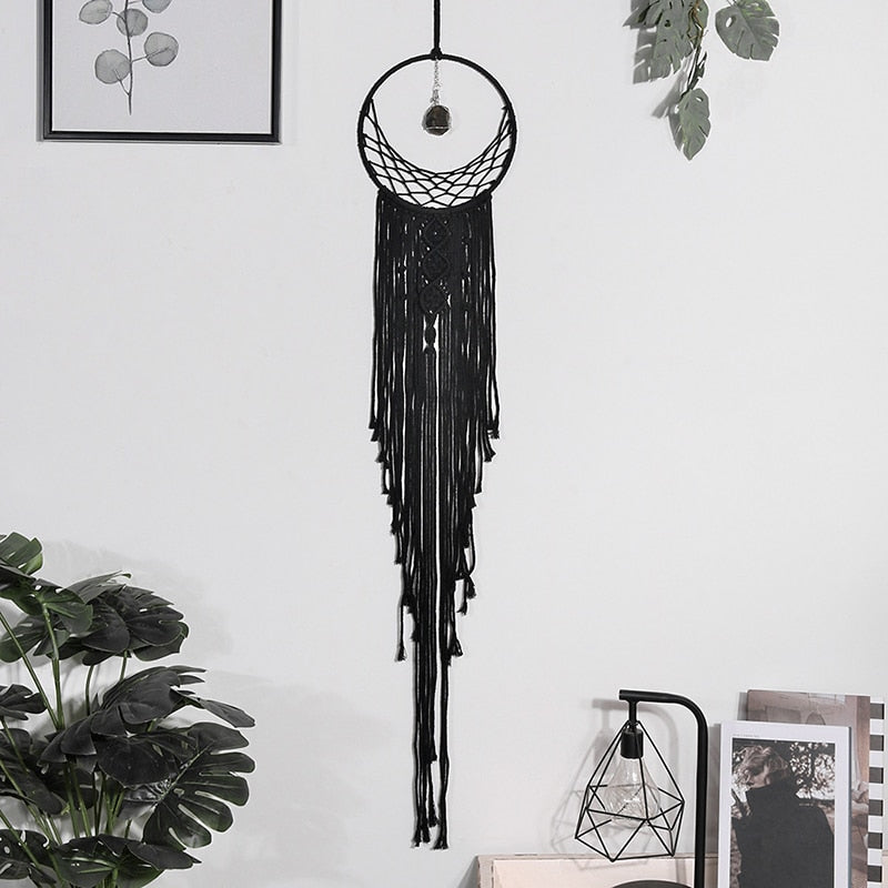 Bohemian Baumwollseil Gewebte Spitzenmuster Traumfänger Wohnungsornament Hochzeitsdekoration Freundin Geschenk Windspiele Eule Traumfänger