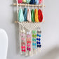 Bohemian DIY Handgewebte Haaraccessoires Haarnadel Aufbewahrungsregal Baumwollseil Wandteppich Quaste Wohnkultur.