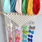 Bohemian DIY Handgewebte Haaraccessoires Haarnadel Aufbewahrungsregal Baumwollseil Wandteppich Quaste Wohnkultur.