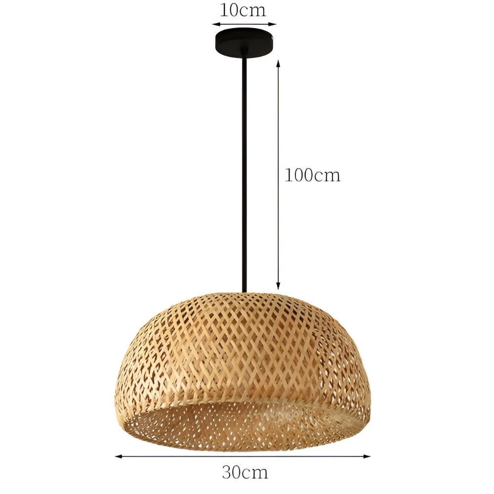Frendorf | Bohemian Rattan Hängelampe - Stilvolle und Umweltfreundliche Pendelleuchte für die Wohnkultur