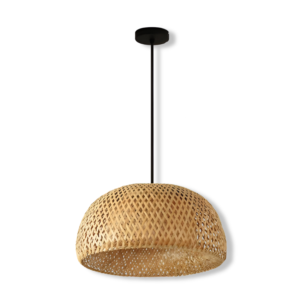 Frendorf | Bohemian Rattan Hängelampe - Stilvolle und Umweltfreundliche Pendelleuchte für die Wohnkultur