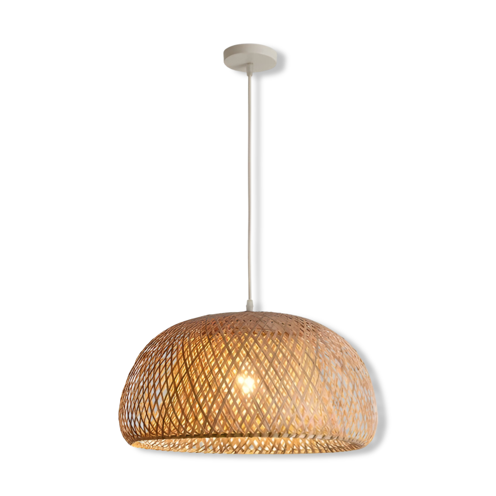 Frendorf | Bohemian Rattan Hängelampe - Stilvolle und Umweltfreundliche Pendelleuchte für die Wohnkultur