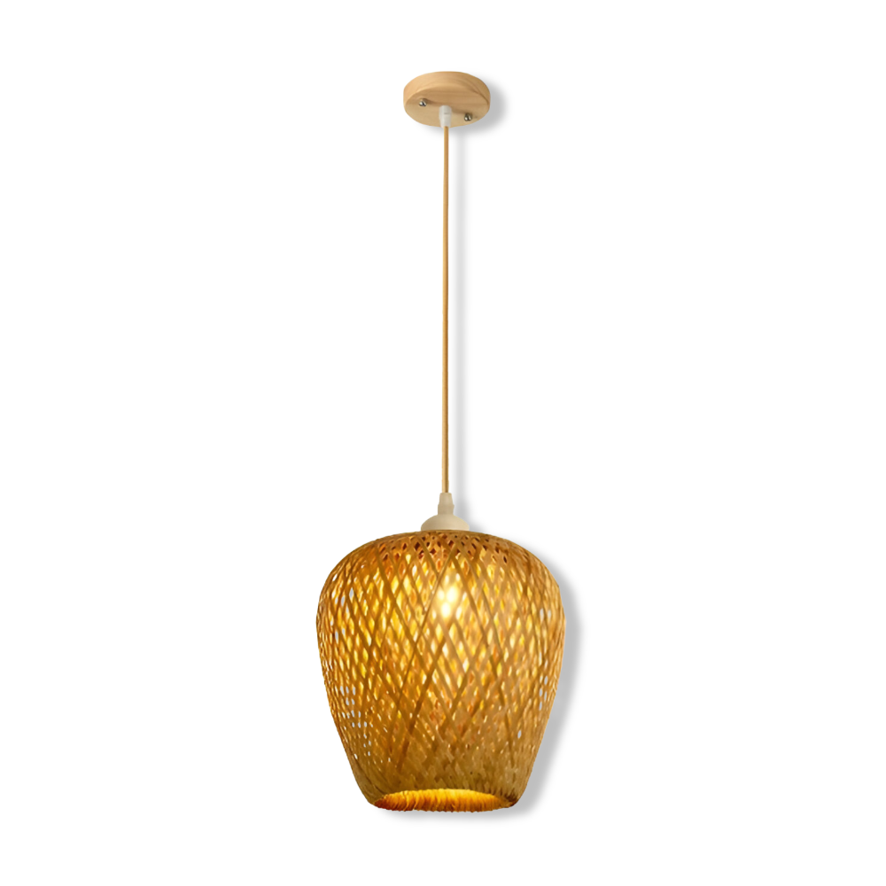 Frendorf | Bohemian Rattan Hängelampe - Stilvolle und Umweltfreundliche Pendelleuchte für die Wohnkultur