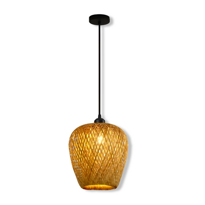Frendorf | Bohemian Rattan Hängelampe - Stilvolle und Umweltfreundliche Pendelleuchte für die Wohnkultur