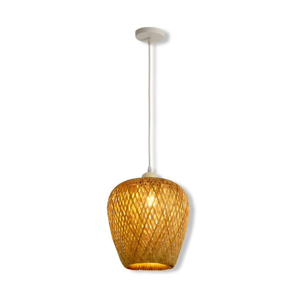 Frendorf | Bohemian Rattan Hängelampe - Stilvolle und Umweltfreundliche Pendelleuchte für die Wohnkultur