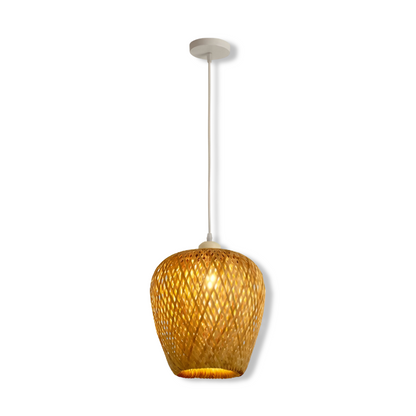 Frendorf | Bohemian Rattan Hängelampe - Stilvolle und Umweltfreundliche Pendelleuchte für die Wohnkultur