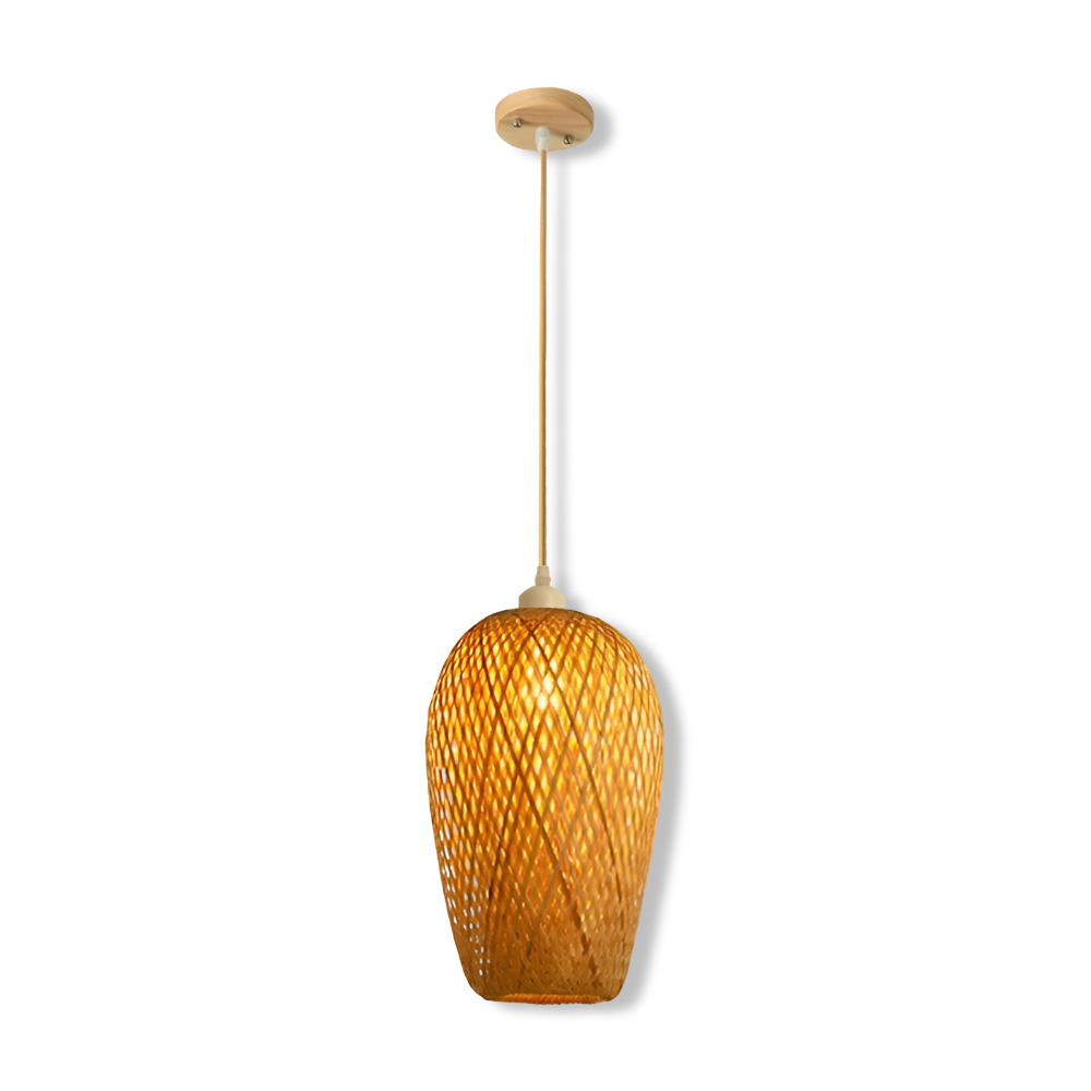 Frendorf | Bohemian Rattan Hängelampe - Stilvolle und Umweltfreundliche Pendelleuchte für die Wohnkultur
