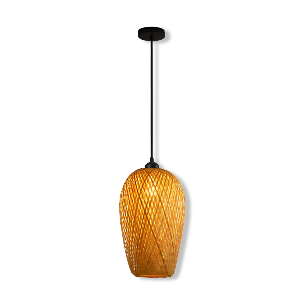 Frendorf | Bohemian Rattan Hängelampe - Stilvolle und Umweltfreundliche Pendelleuchte für die Wohnkultur