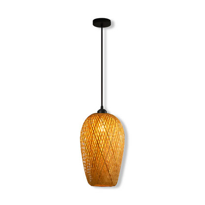 Frendorf | Bohemian Rattan Hängelampe - Stilvolle und Umweltfreundliche Pendelleuchte für die Wohnkultur