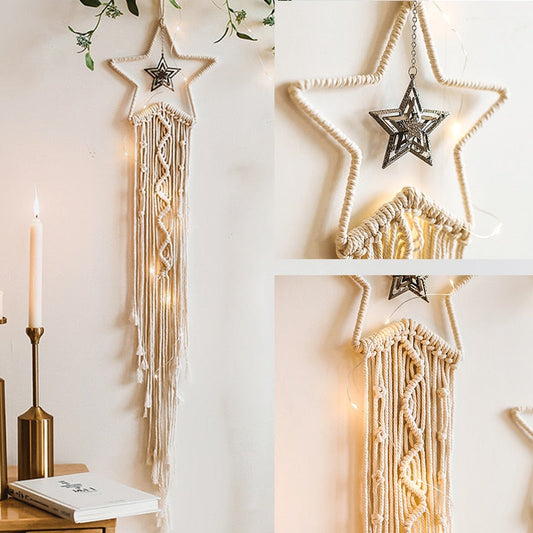 Boho Mond Stern Traumfänger Weiß Große Traumfänger Für Hochzeitsdekoration Wohnkultur Mädchen Kinder Kinderzimmerdekoration Geschenk