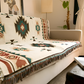Frendorf | BohoFab Decke - Luxe Boho Blanket Throw - Geometrische Ethnic Tassel Tapestry Decke