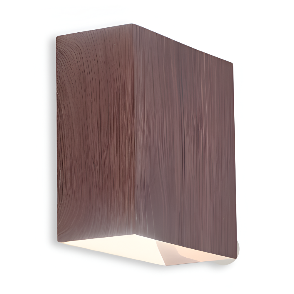 Frendorf | Boxy Wandleuchte - Rechteckige Up & Down Beleuchtung Wandleuchte aus Holz - Wandleuchte LED für Schlafzimmer