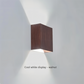 Frendorf | Boxy Wandleuchte - Rechteckige Up & Down Beleuchtung Wandleuchte aus Holz - Wandleuchte LED für Schlafzimmer