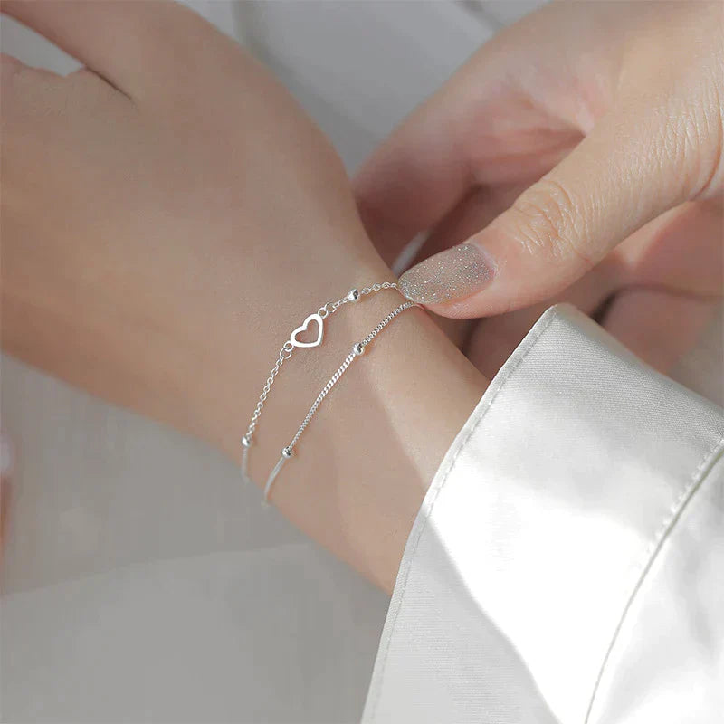 Frendorf | Verstellbares Silber Herzarmband